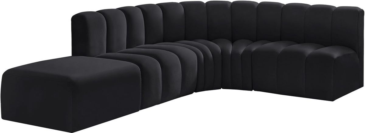 Arc - Velvet 5 Piece Corner Modular Sofa