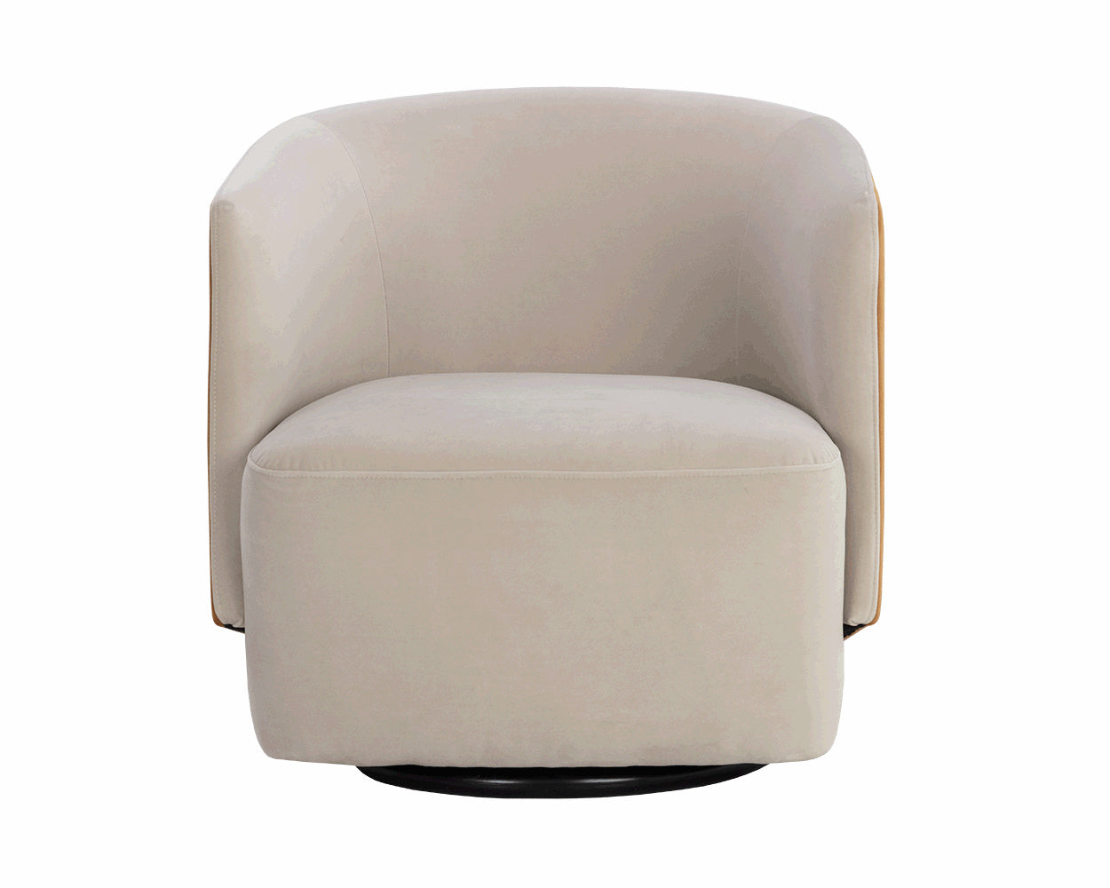 Sarina Swivel Lounge Chair - Meg Taupe / Meg Gold