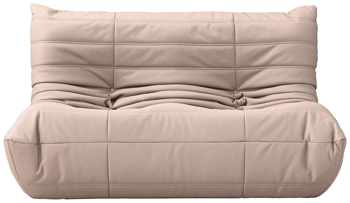 Relax - Vegan Leather 54.75" Upholstered Loveseat - Tan