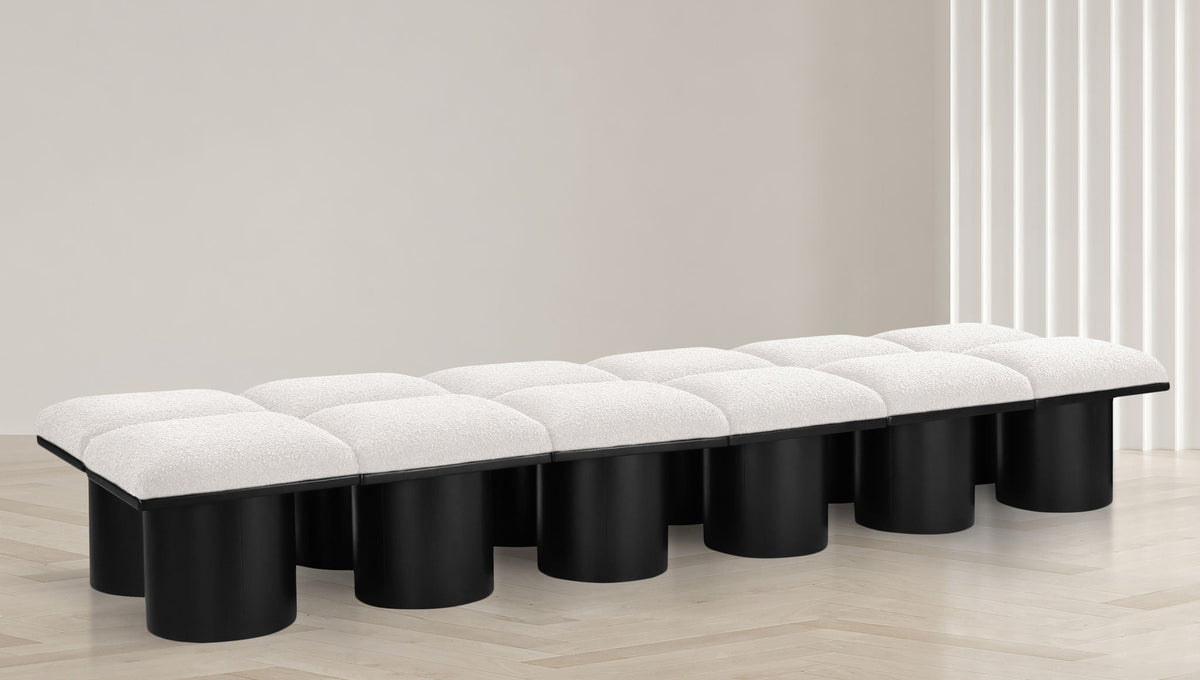 Pavilion - 12 Piece Modular Bench With Black Base