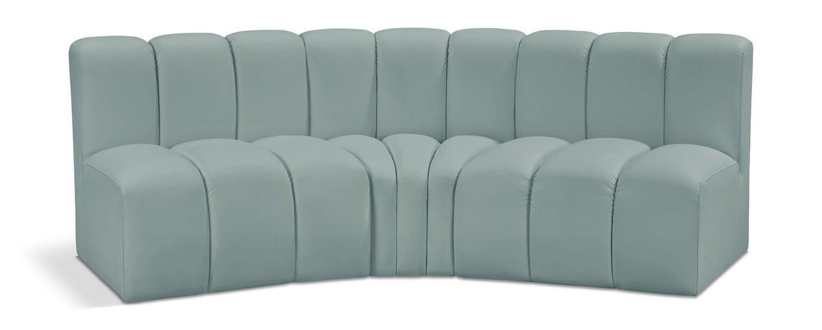 Arc - Faux Leather 3 Piece Modular Corner Sofa