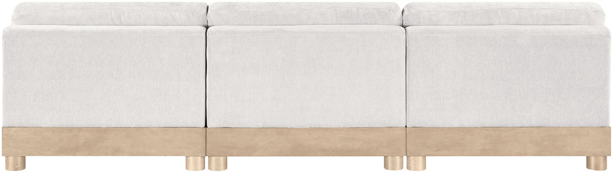 Turin - Chenille Fabric Upholstered Modular Sectional - White
