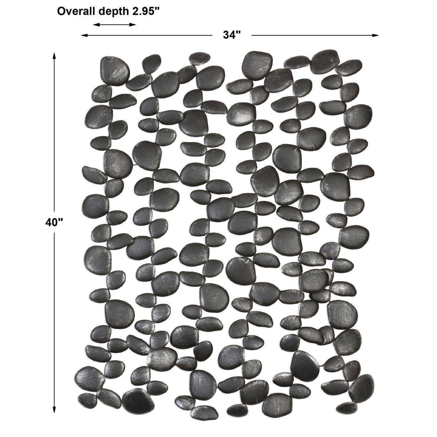 Skipping - Stones Forged Iron Wall Art - Black