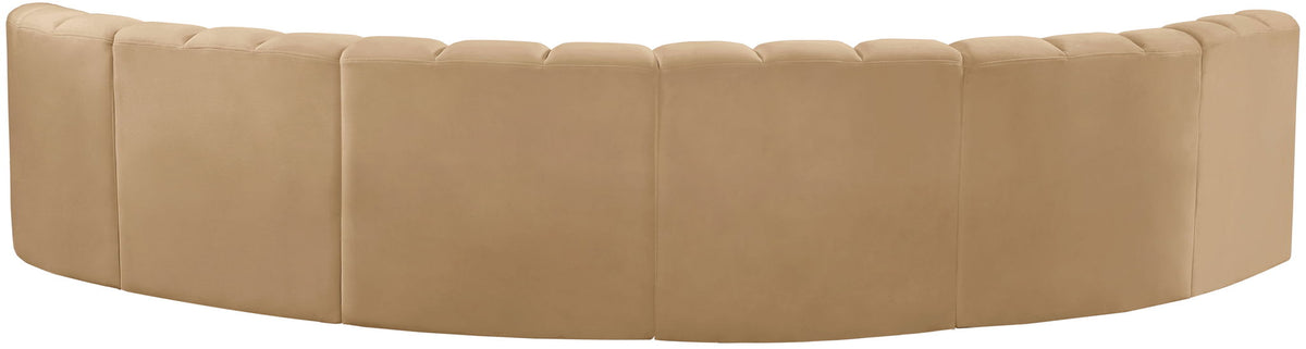 Arc - Velvet 6 Piece U-Shaped Modular Sofa