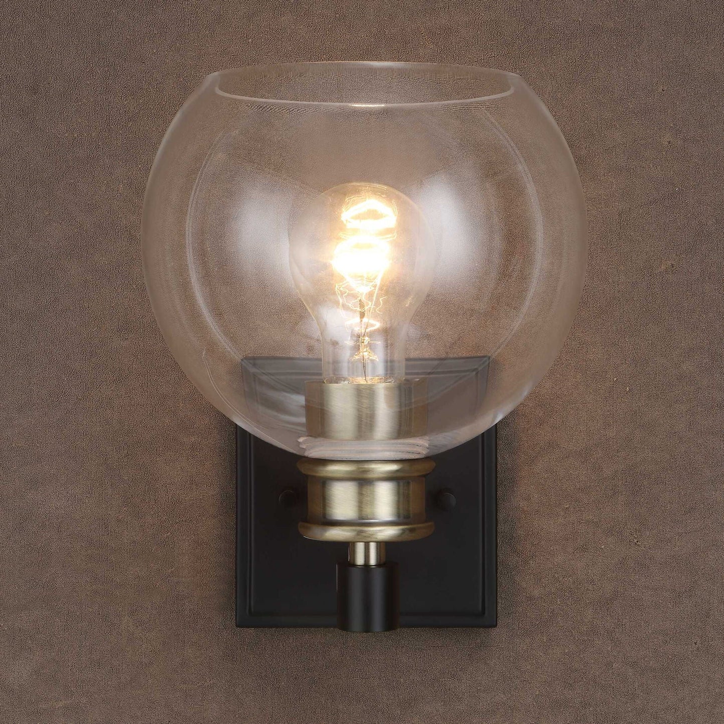 Kent - Edison 1 Light Sconce - Black