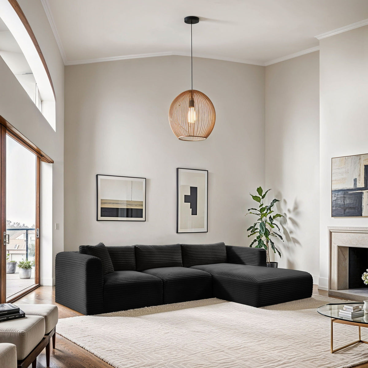 Shaggy - 3 Piece Modular Sectional