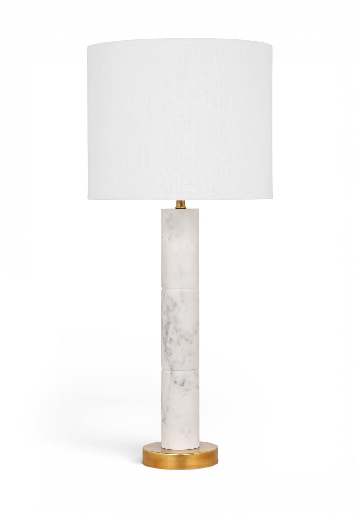 Opaline - Linen Textured Fabric And Brass Table Lamp