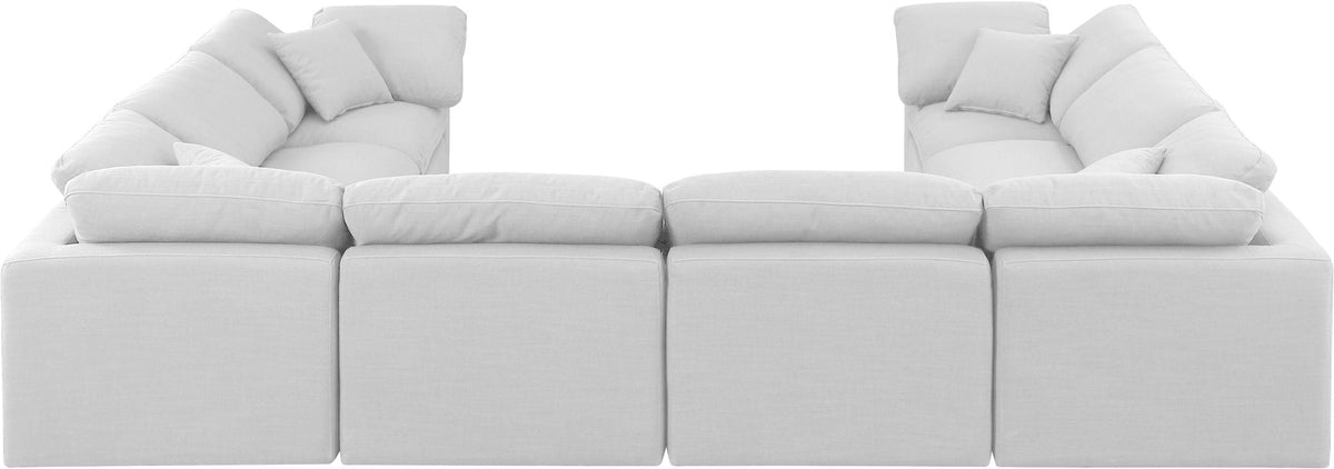 Indulge - Linen 8 Piece Modular Sectional - White