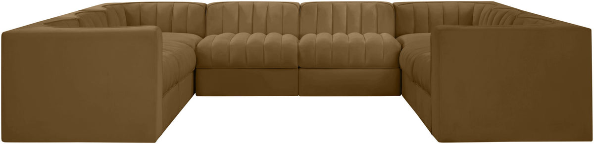Rummi - Velvet Performance Fabric Upholstered Modular Sectional