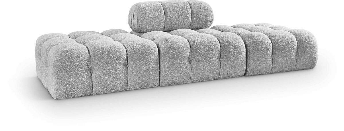 Ames - 3 Piece Boucle Upholstered Modular Sofa With 2 Backless Seats