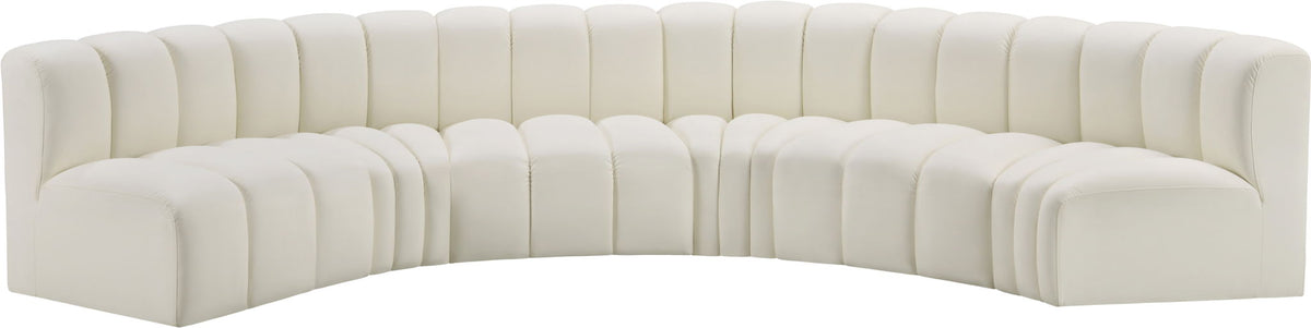Arc - Faux Leather 6 Piece U-Shaped Modular Sofa