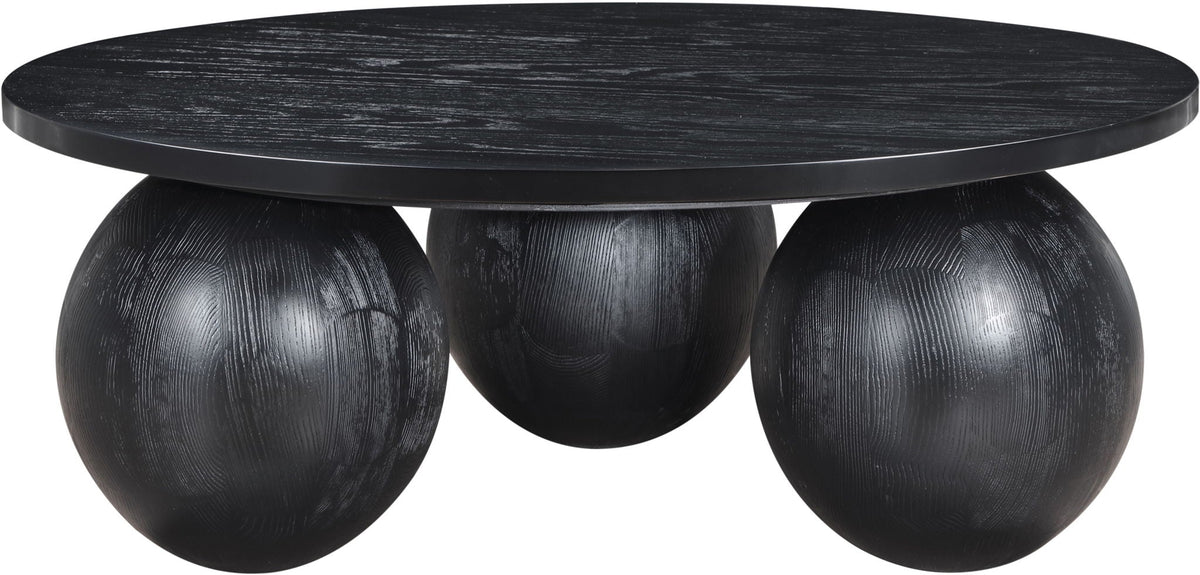 Fitch - Wood Oak Veneer Coffee Table - 3 Legs