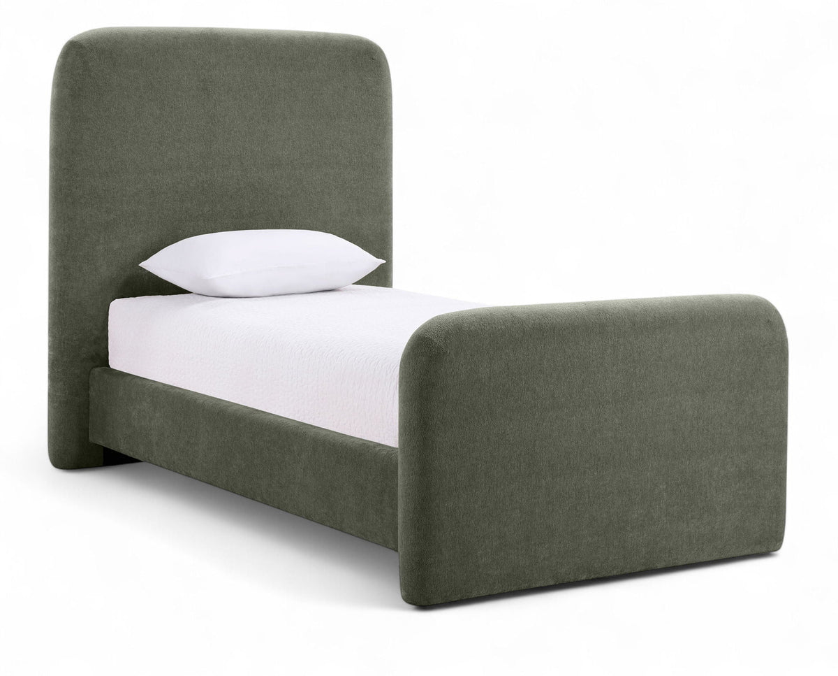 Fira - Chenille Fabric Upholstered Bed