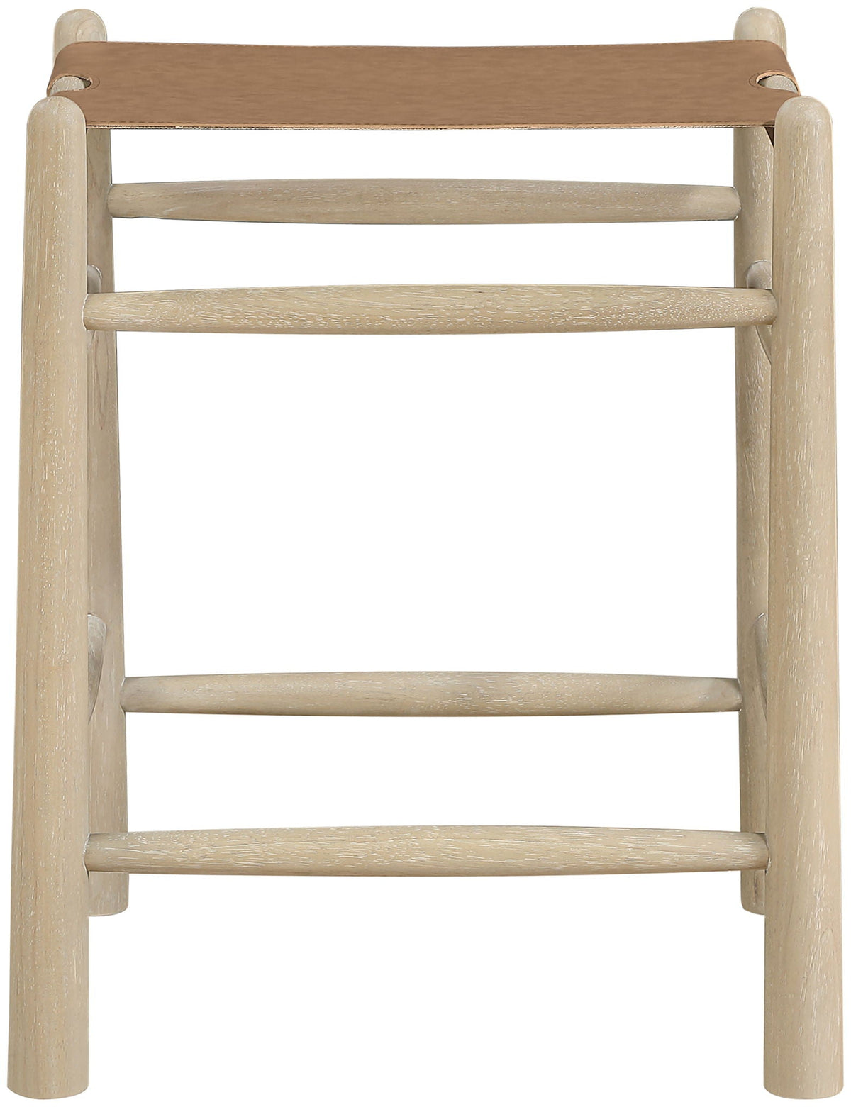 Santos - Backless Counter Stool With Stained Natural Base