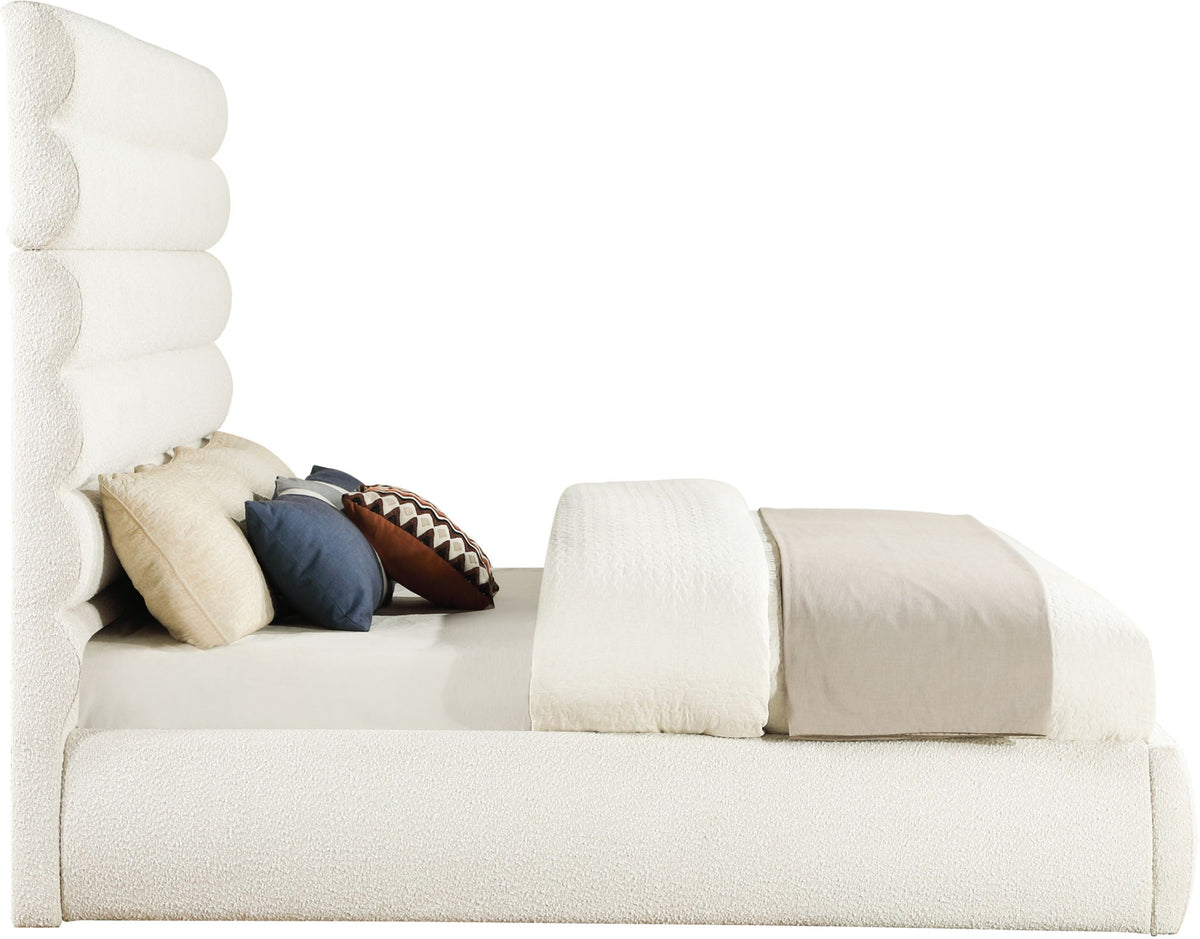 Adam - Boucle Fabric Bed With 70.5" Headboard