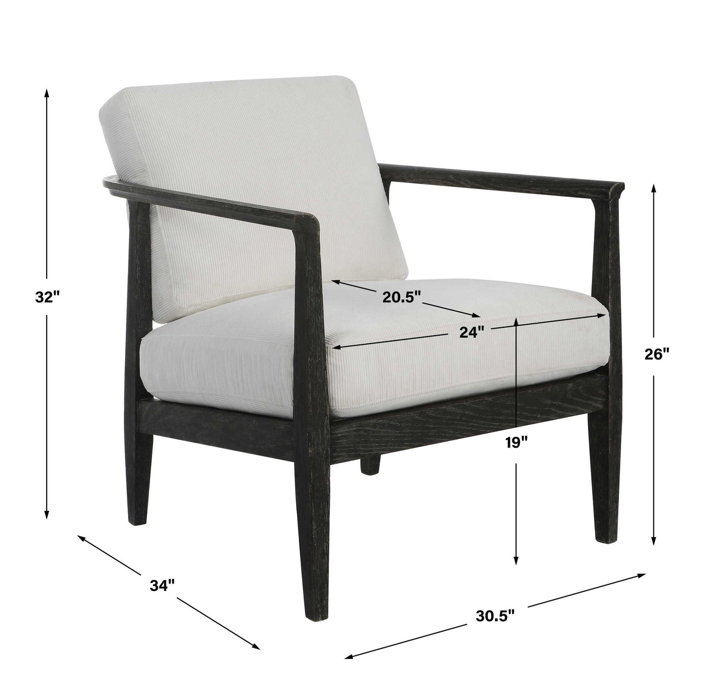 Brunei - Accent Chair - White
