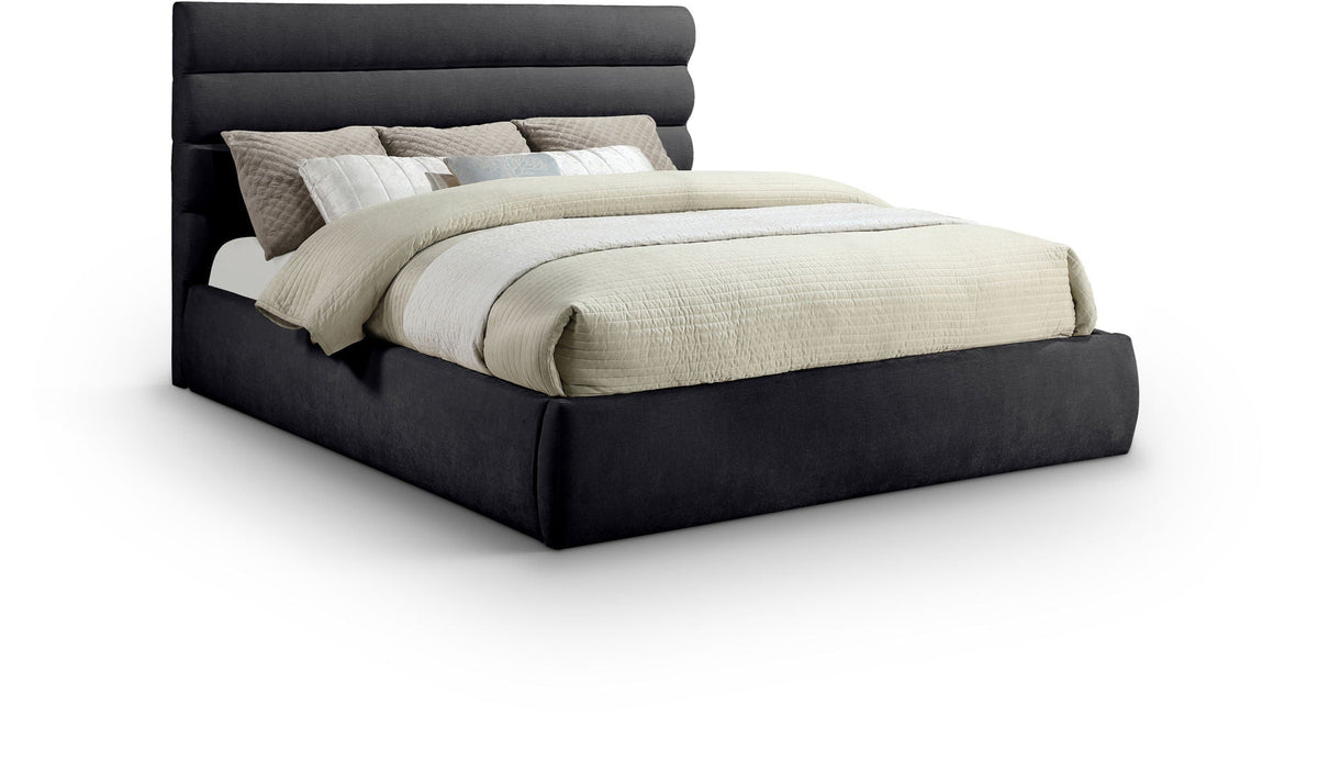 Adam - Chenille Fabric Bed With 52" Headboard
