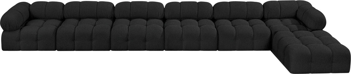 Ames - 7 Piece Boucle Fabric Modular L-Shaped Sectional