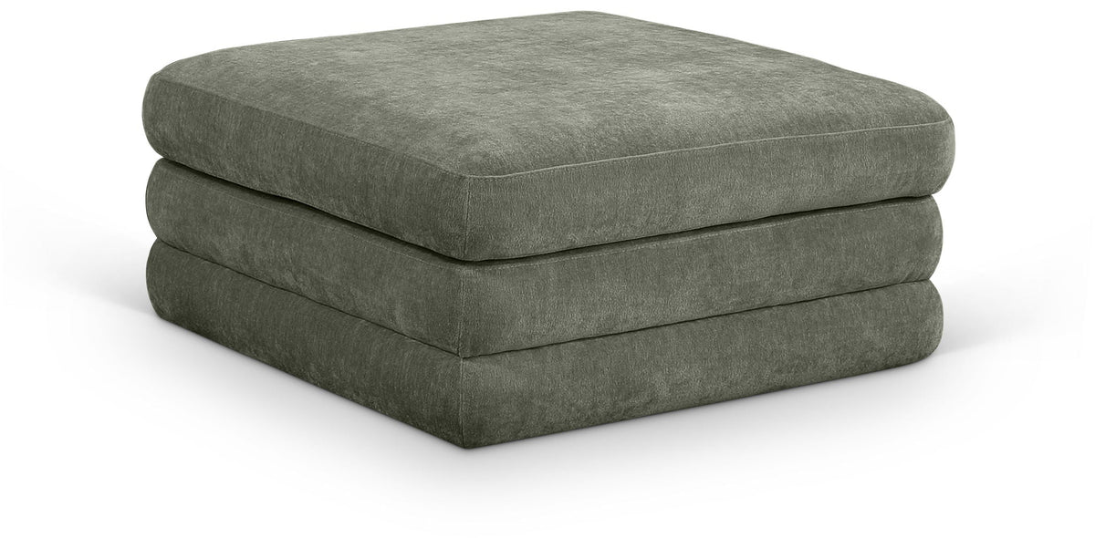 Stellar - Chenille Fabric Upholstered Modular Modular Ottoman
