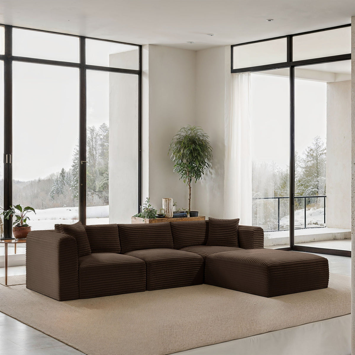 Shaggy - 4 Piece Modular Sectional