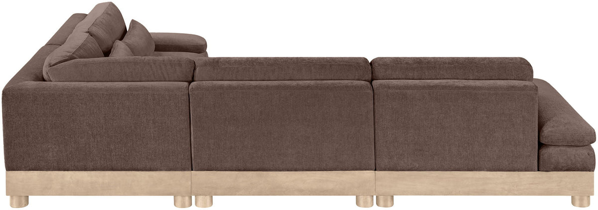 Turin - Chenille Fabric Upholstered Modular Sectional - Brown
