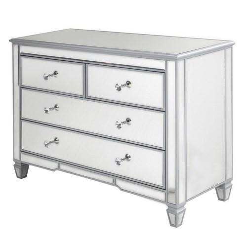 Yves Mirror Side Board 4 Drawer - Furniture Depot