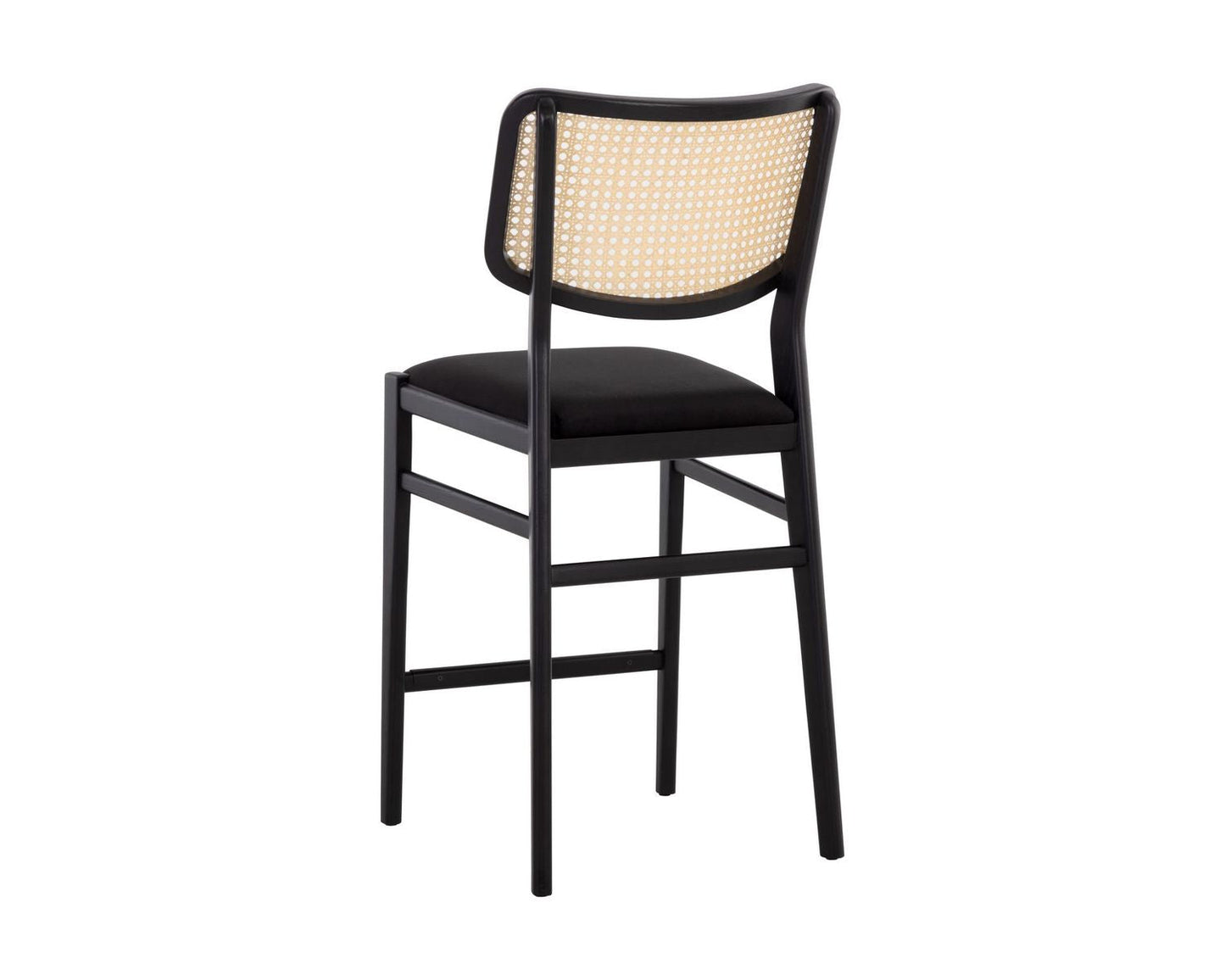 Annex Counter Stool Velvet Black / Natural