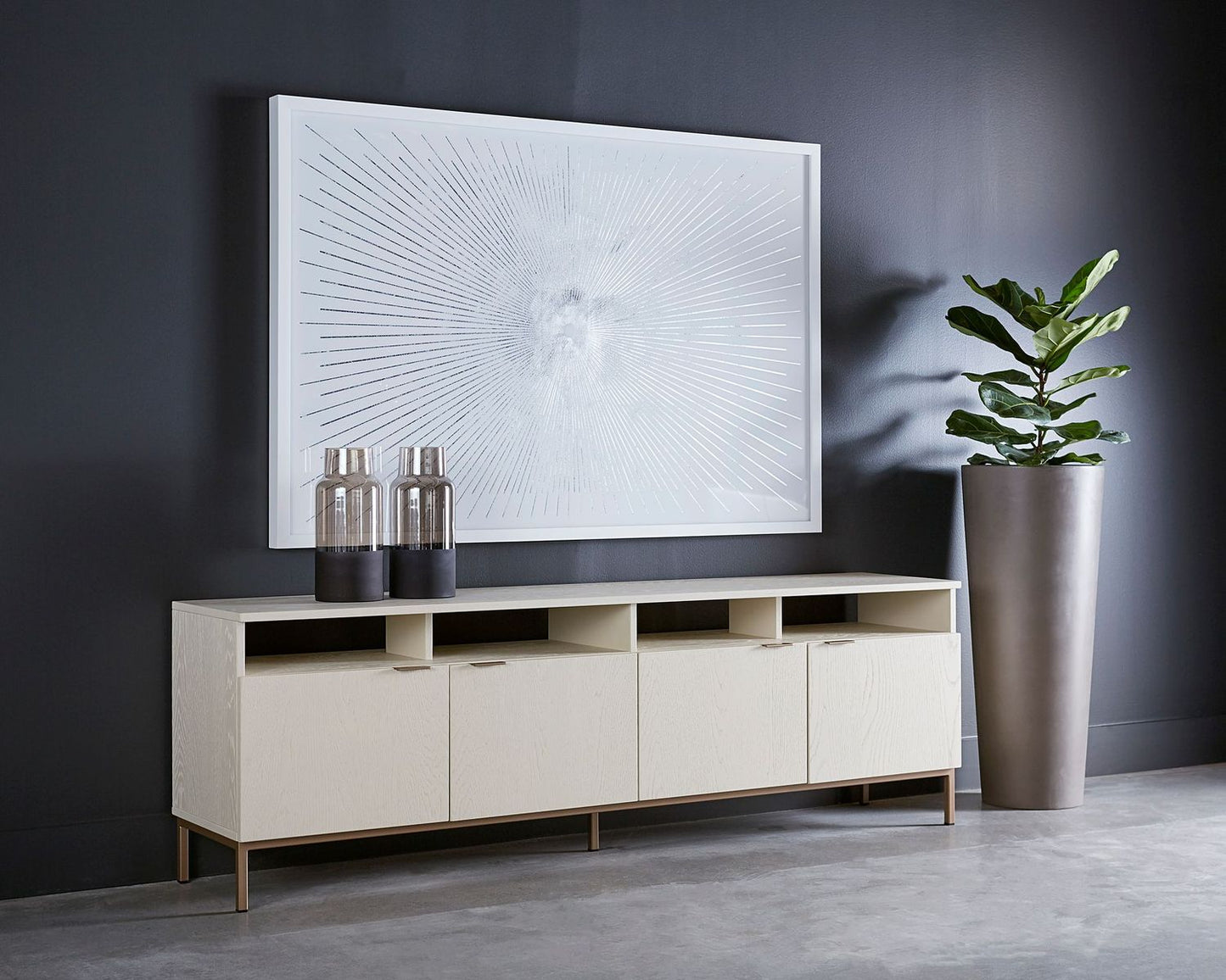 Ambrose Modular Media Console and Cabinet