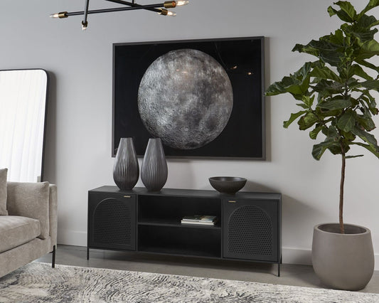 Aziza Media Console and Cabinet