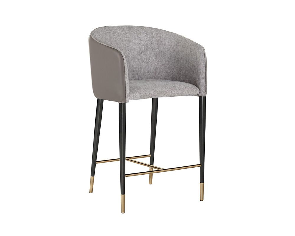 Asher Counter Stool - Flint Grey / Napa Taupe