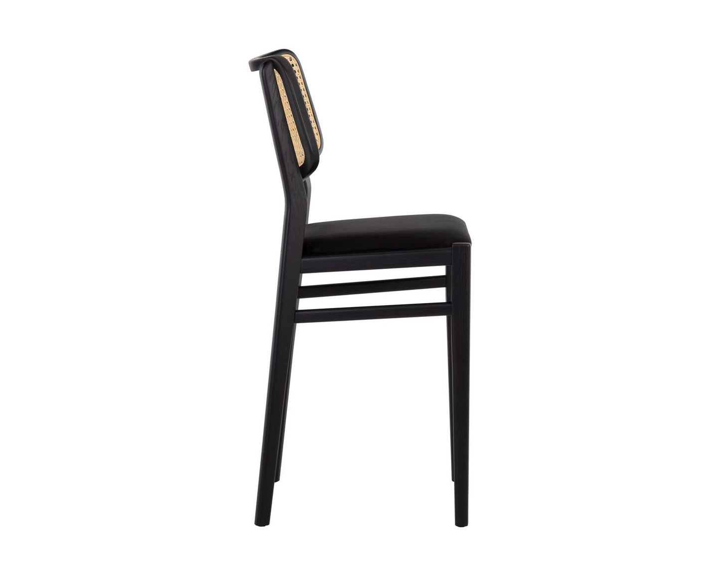 Annex Counter Stool Velvet Black / Natural