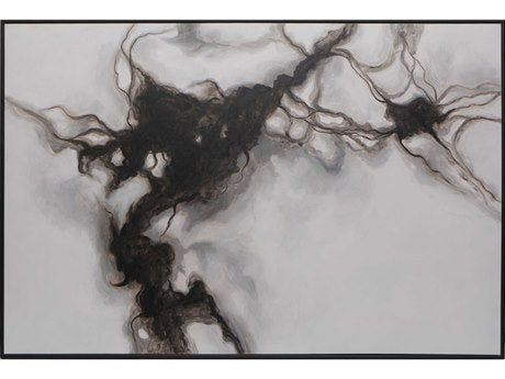 Smoke Screen 72" X 48" Black Floater Frame