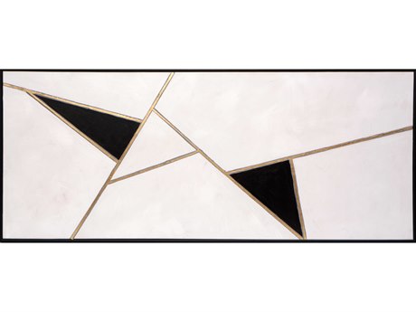 Geometric Relation 72" X 30" Black Floater Frame