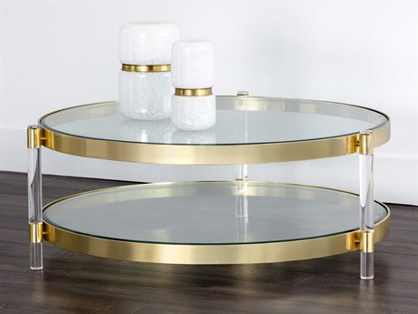 York Coffee Table Brass