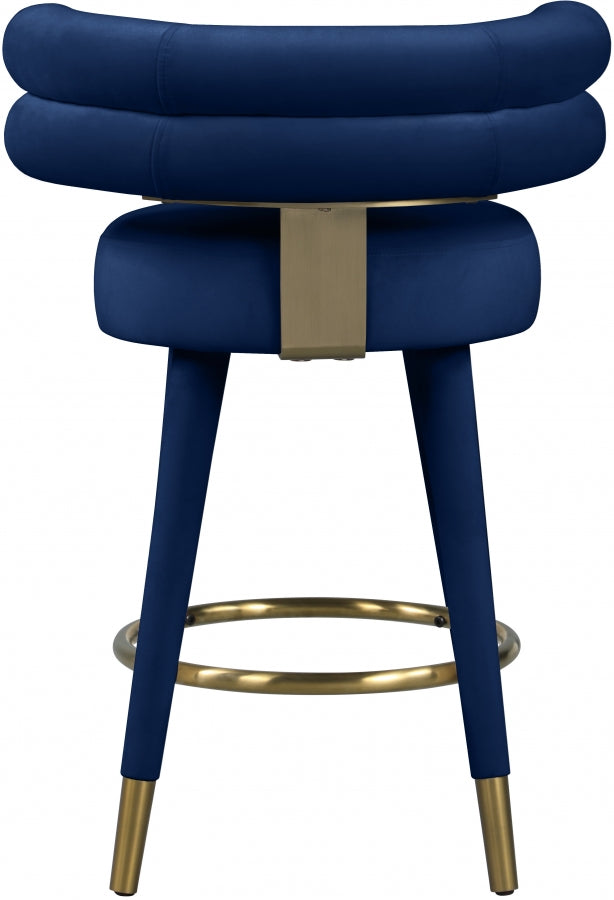 Ross Velvet Counter Stool - Furniture Depot