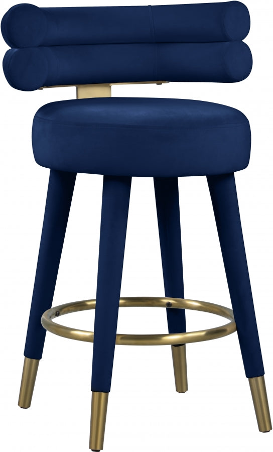 Ross Velvet Counter Stool - Furniture Depot