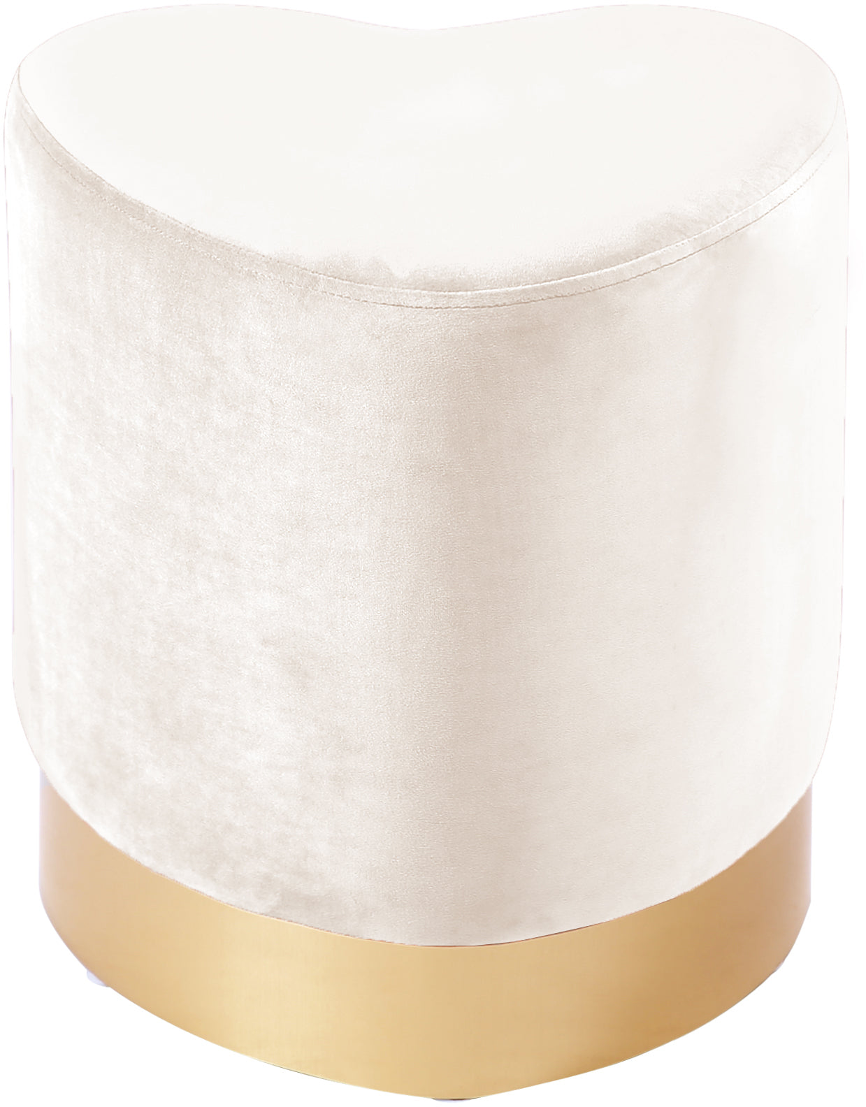 Heart Velvet Ottoman/Stool - Furniture Depot