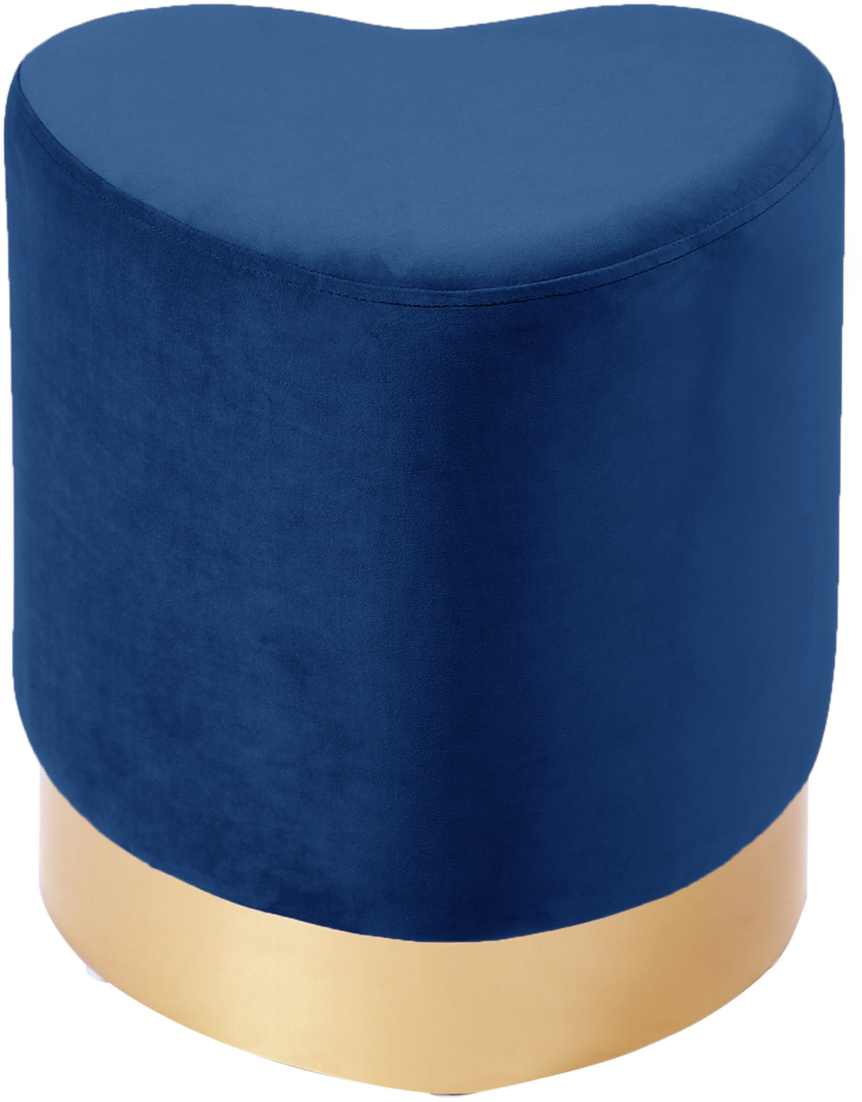 Heart Velvet Ottoman/Stool - Furniture Depot