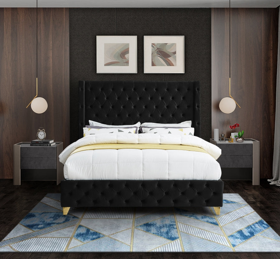 Savan Velvet Bed - Furniture Depot (7679026397432)