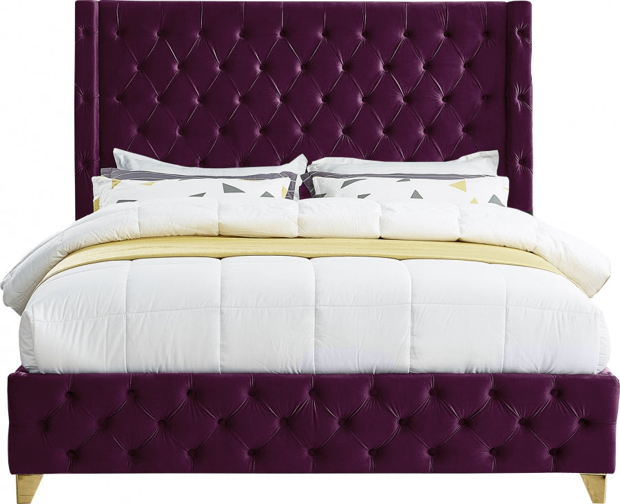 Savan Velvet Bed - Furniture Depot (7679026397432)