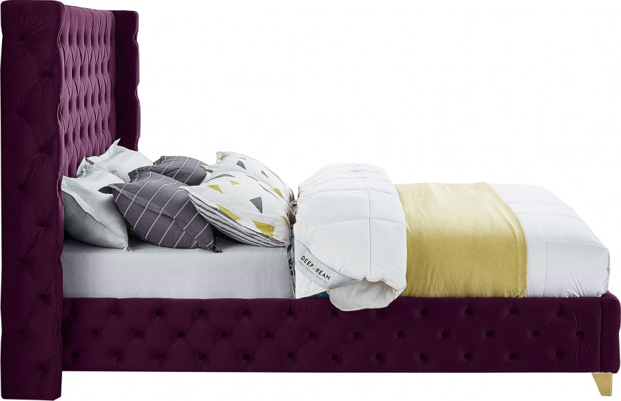 Savan Velvet Bed - Furniture Depot (7679026397432)