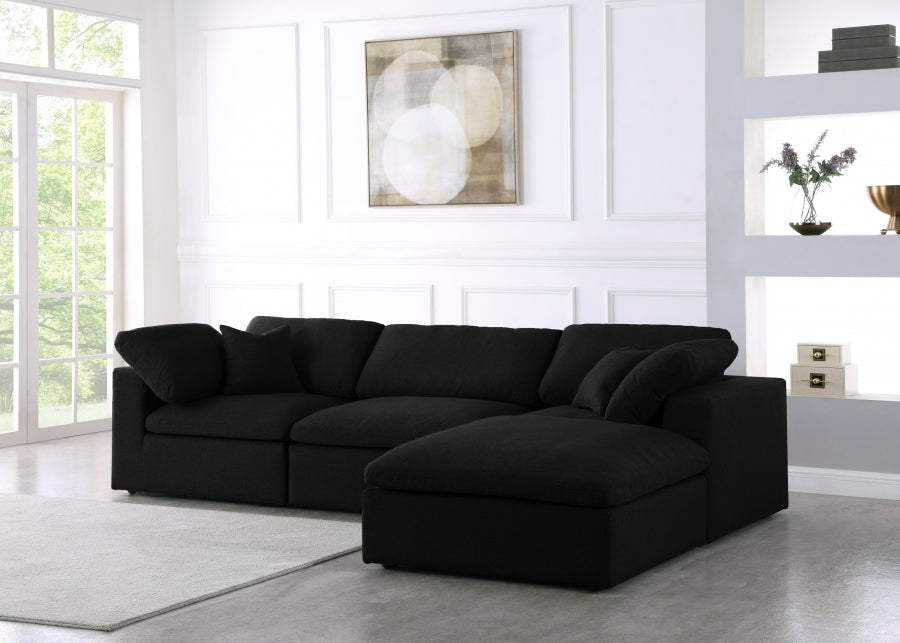 Serena Linen Deluxe Cloud Modular Down Filled Overstuffed Reversible Sectional - Furniture Depot