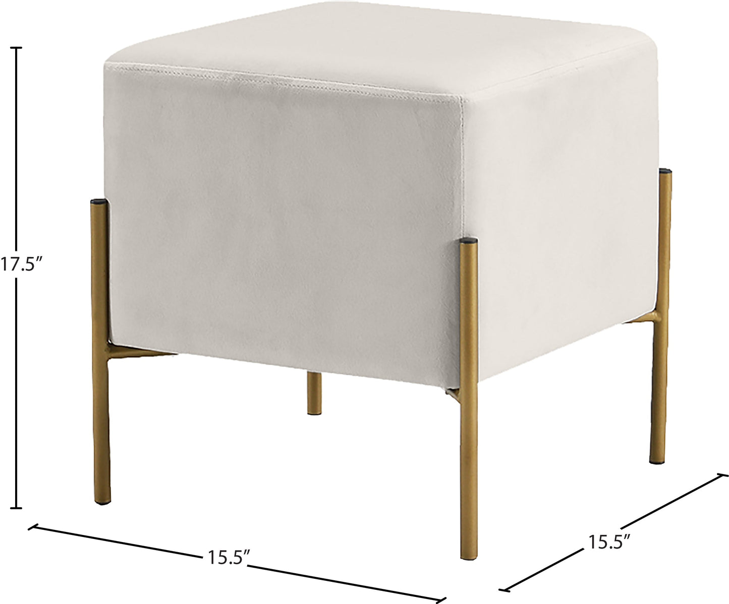 Isla Velvet Ottoman/Stool - Furniture Depot