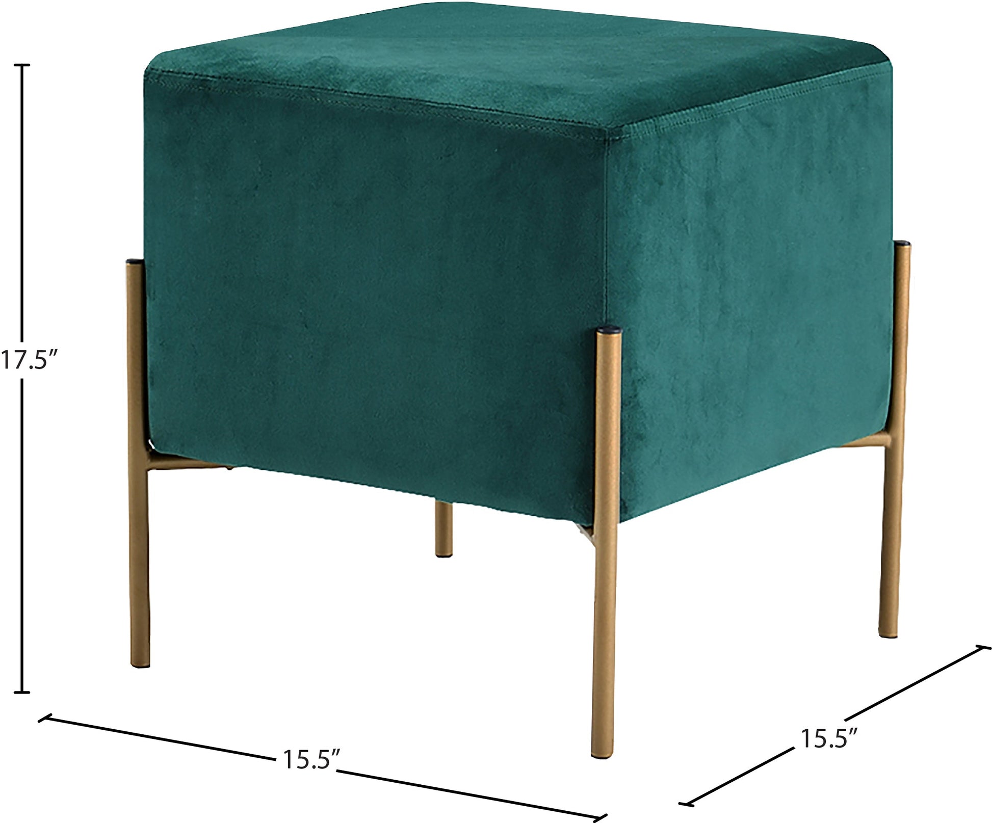Isla Velvet Ottoman/Stool - Furniture Depot