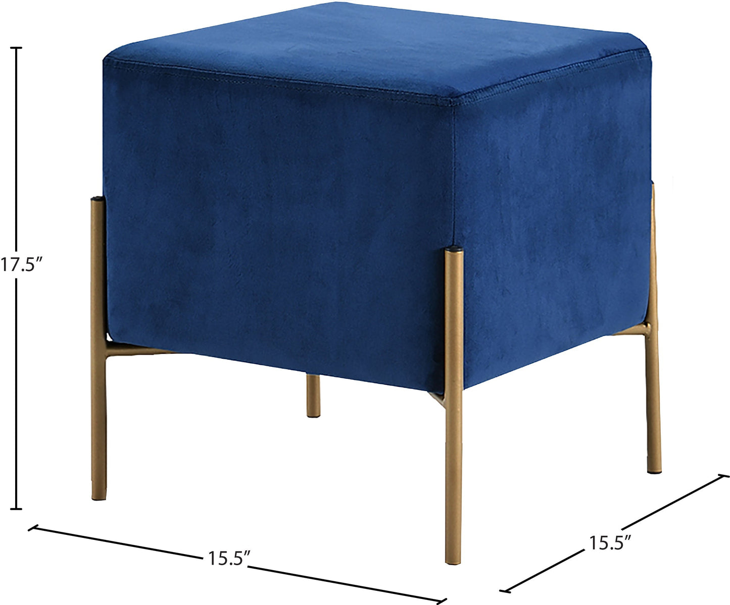 Isla Velvet Ottoman/Stool - Furniture Depot