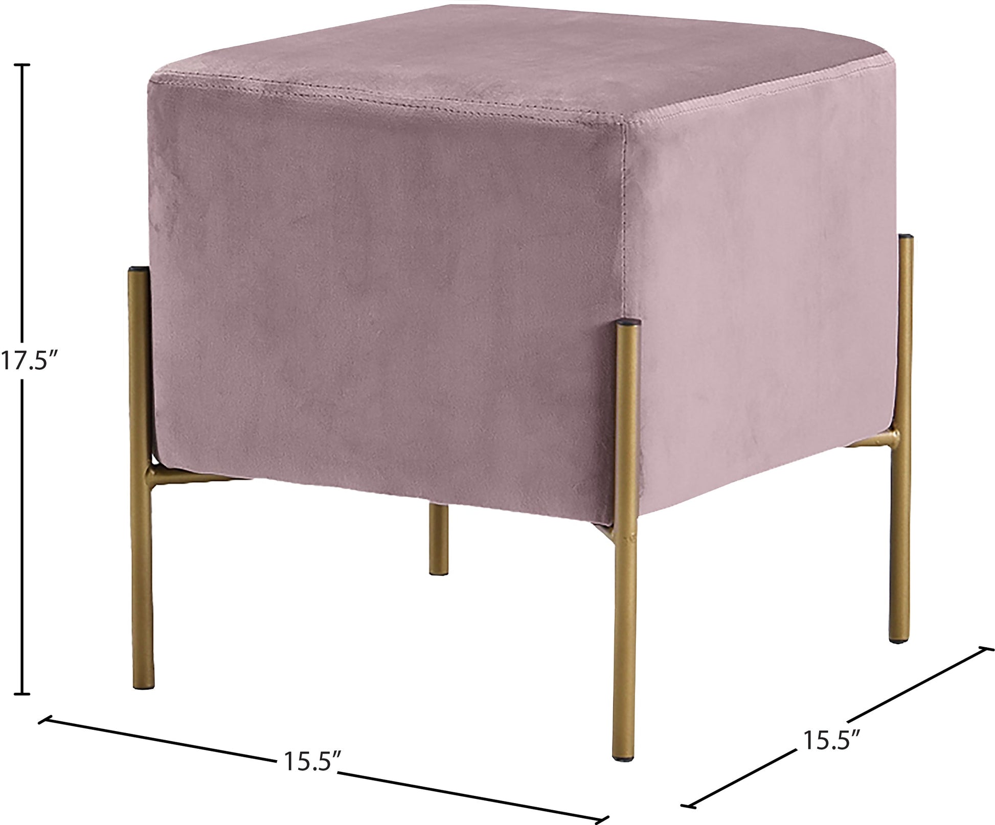 Isla Velvet Ottoman/Stool - Furniture Depot