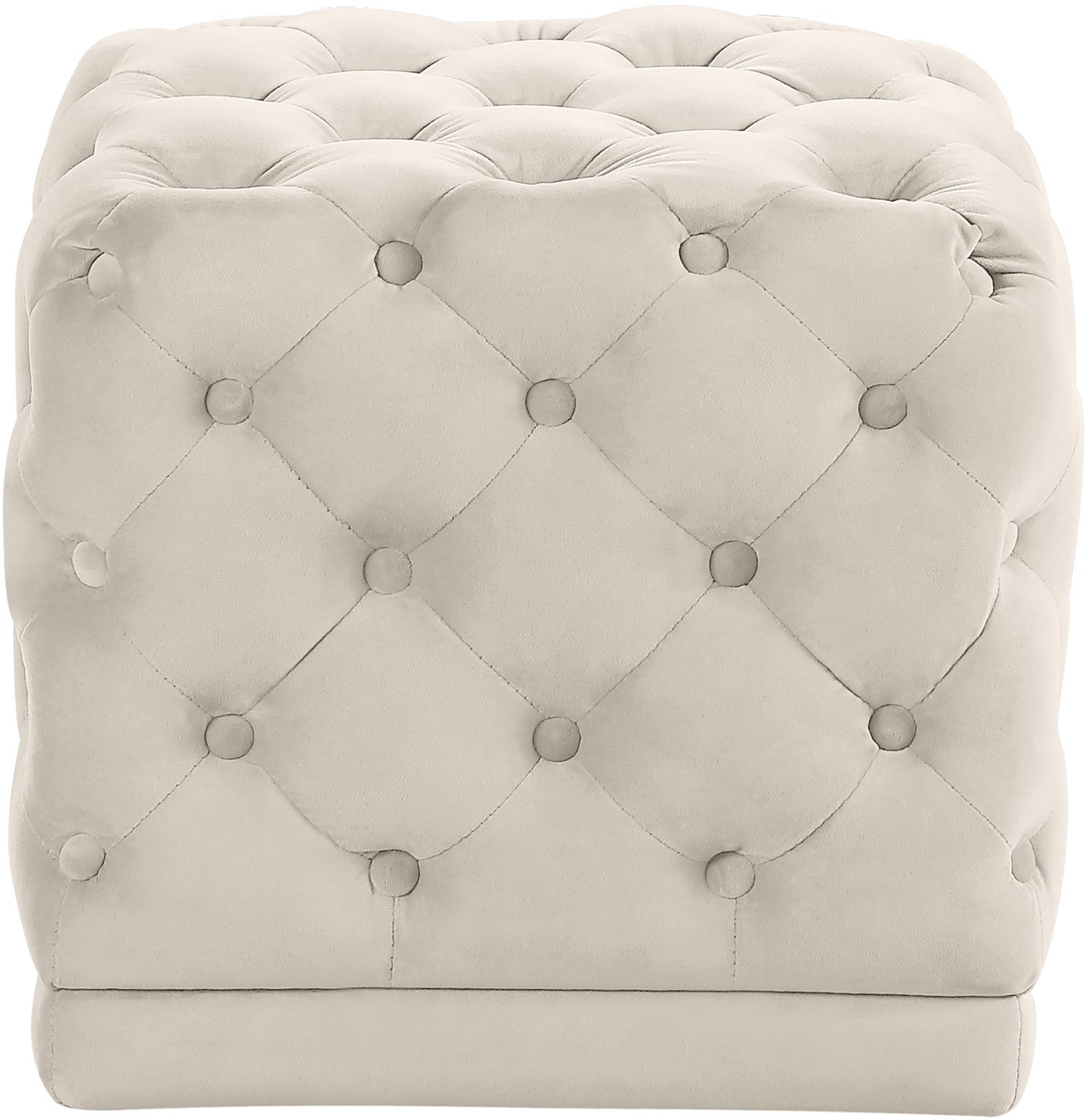 Stella Velvet Ottoman/Stool - Furniture Depot