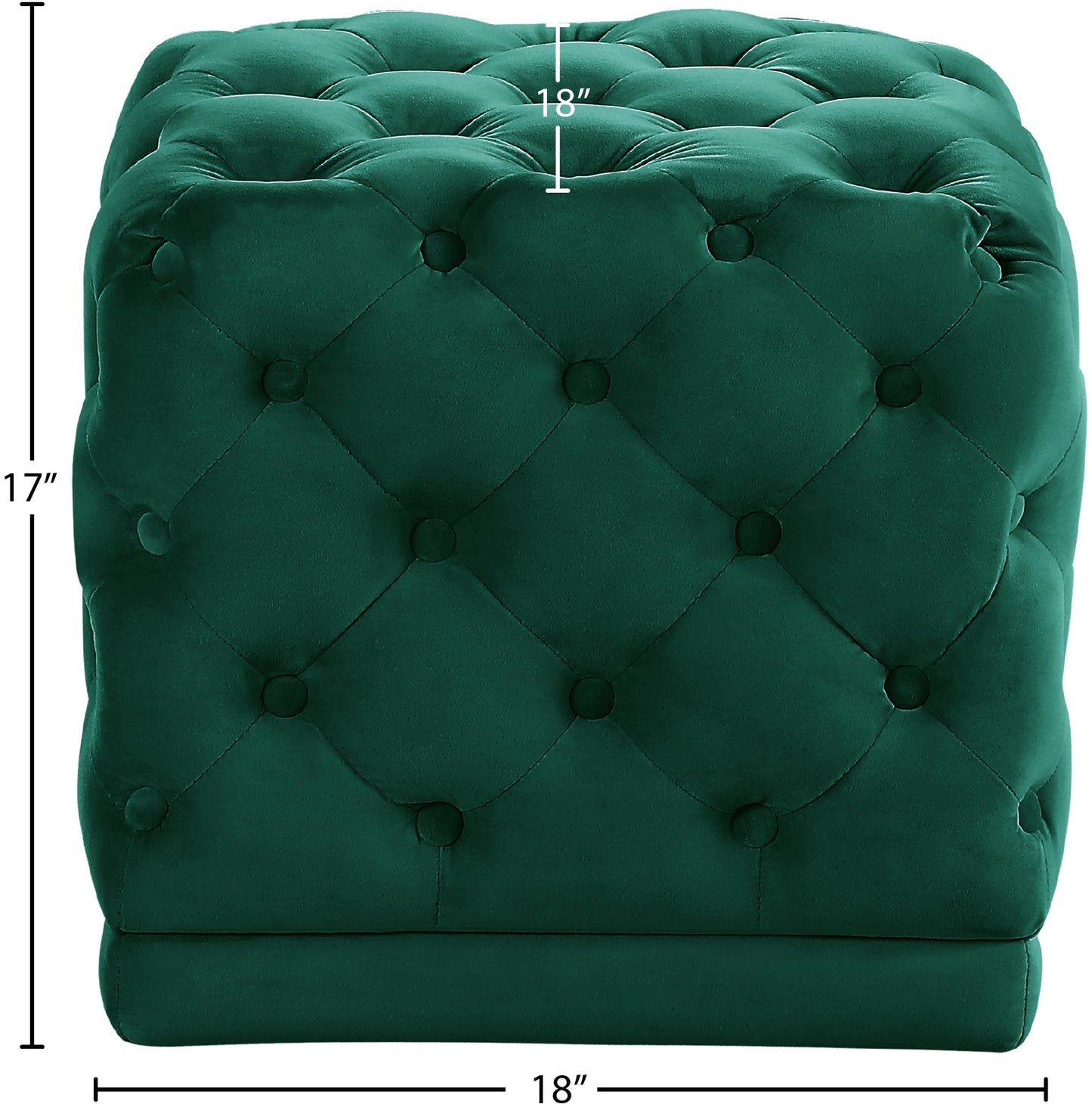 Stella Velvet Ottoman/Stool - Furniture Depot