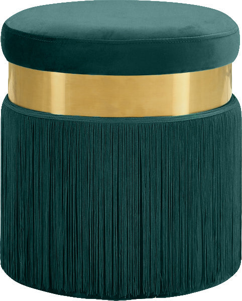 Yasmine Velvet Ottoman/Stool - Furniture Depot