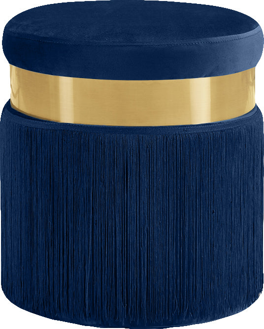 Yasmine Velvet Ottoman/Stool - Furniture Depot